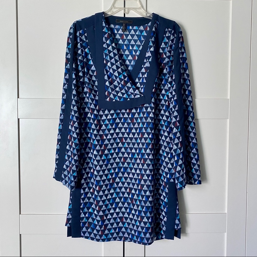 BCBG “Kaitlon” Shift Tunic Dress XS Geo Print